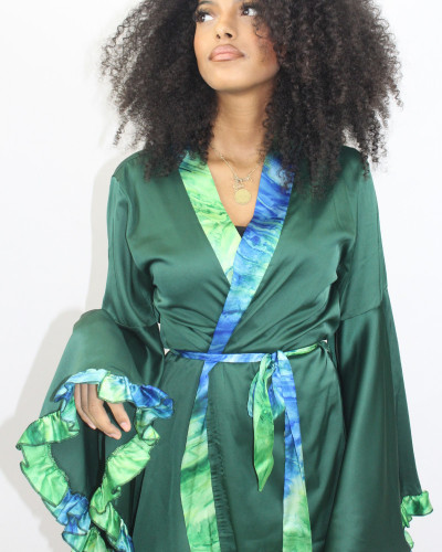 Ensemble imprimé Aïkha vert