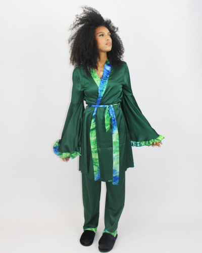 Ensemble imprimé Aïkha vert