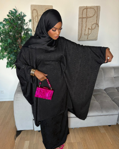 Ensemble Noir motif – Collection Lüwoma