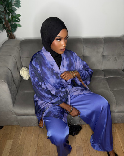 Ensemble pantalon indigo Dream – Collection Lüwoma