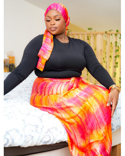 Pagne Lüwoma – Tie & Dye Orange/fuchsia