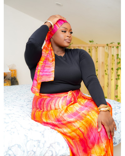 Pagne Lüwoma – Tie & Dye Orange/fuchsia